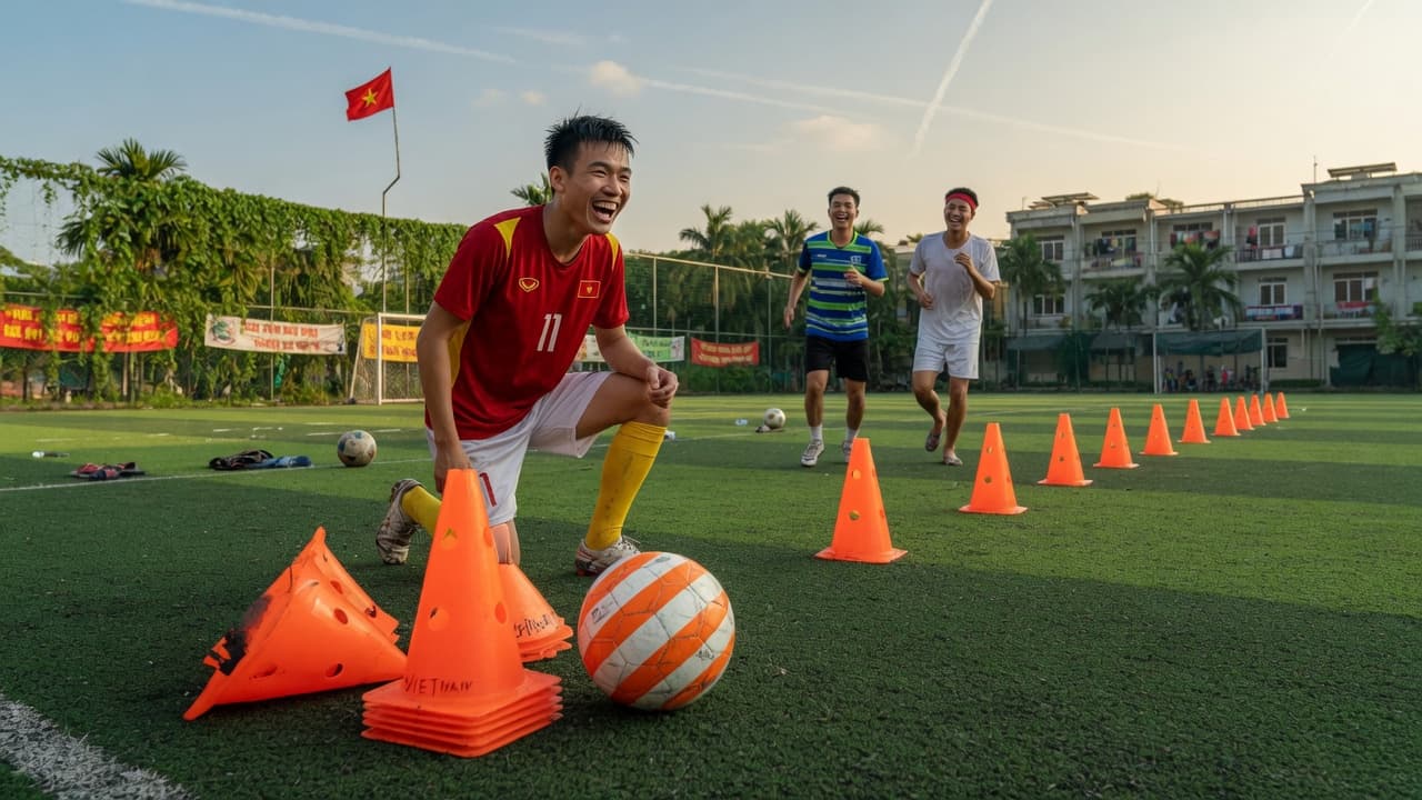 Ghép trận bóng đá phủi — banner video fball.vn